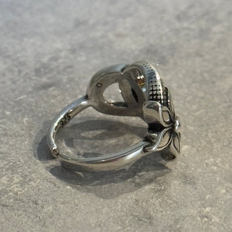 2512RG0718 / Oval Flower Snake ring（Silver）
