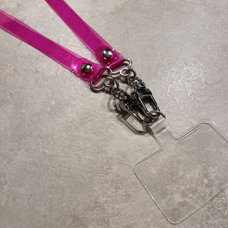 2305GS0042（S）/ Clear strap Phone lanyard（Pink）