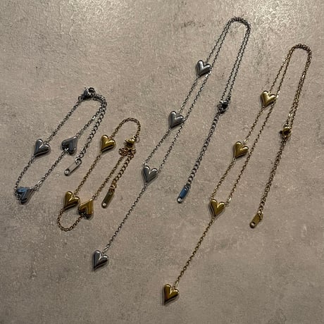 2503NC0332 / Y Heart motif necklace（Gold)