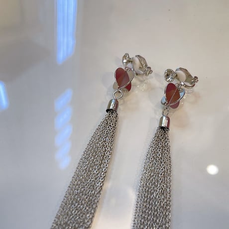 fringe chain earring（Silver）/ 2203_ER0107