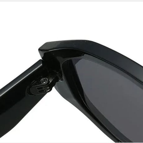 【 Select 】Retro Rivet Sunglasses (Black/Orange）