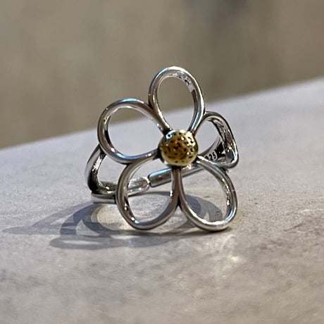 2504RG0604 / Flower motif line ring（Gold）