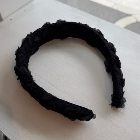 2606HA0092(S)/ Flower Lace Headband（Black）