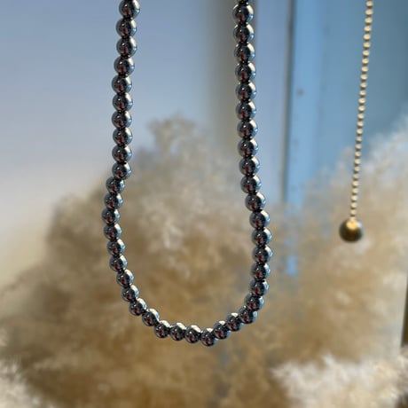 2404NC0243 / Simple ball chain necklace（Silver）