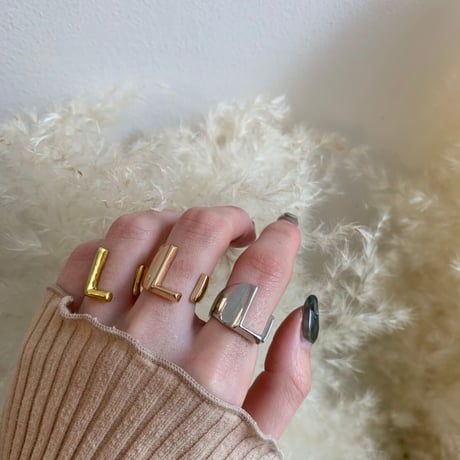 Initial ring（PINK GOLD / L ） /   2100-RGGL045