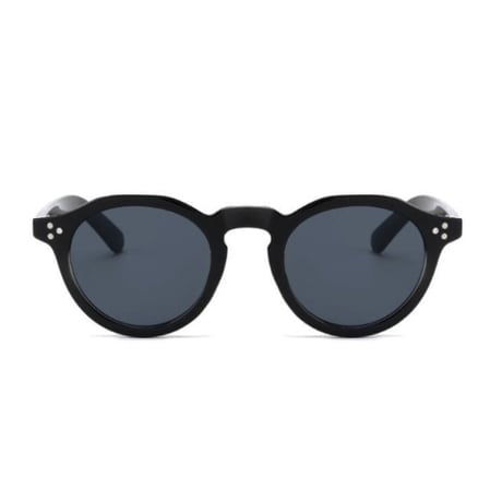 【 Select 】Vintage Retro Crown Pant Frame Sunglasses (Black/Smoke)