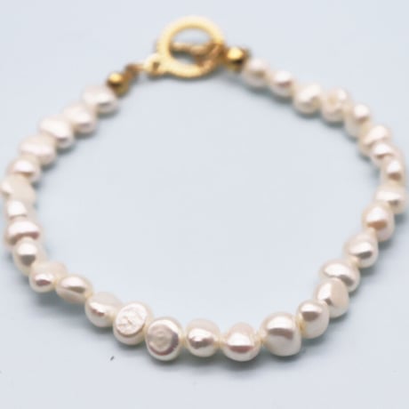 Mantel Freshwater Pearl Bracelet（Pearl）/ 2106-BR061