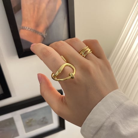 Irregular Twist ring （Gold）  /  2205_RG0181