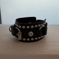 2606BR0139 / Leather Studs Bracelet（Black）