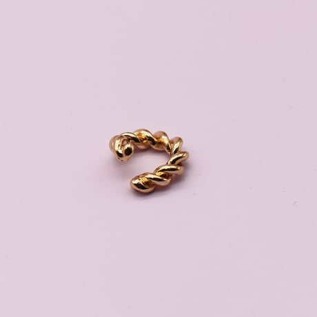 Rope Chain Twist Hoop Earcuff （Gold/Small） / EC056