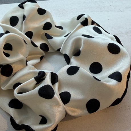 2606HA0095(S)/ Satin Dot Hair rubber（White）