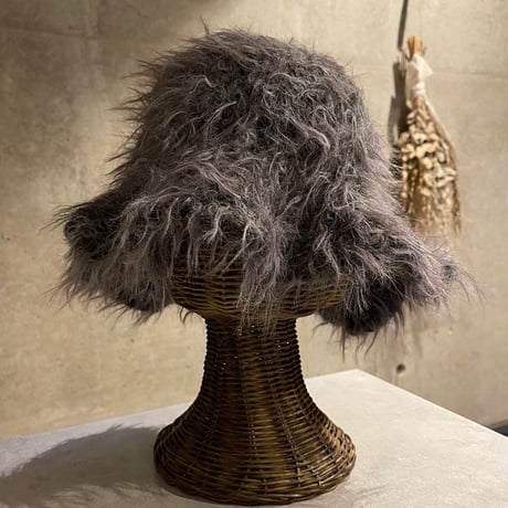 2411HW0062(S)/ Color shaggy knit Hat（Gray）