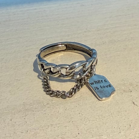2604RG0763 / Text charm ring（Silver）