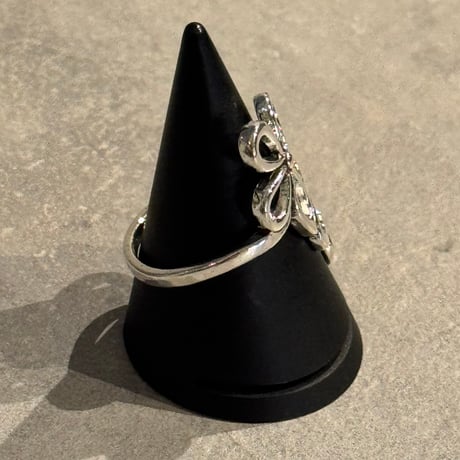 2503RG0588/ double Flower design ring（Silver）