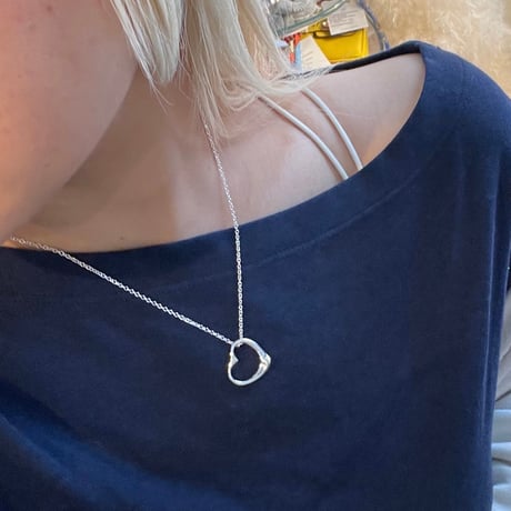 2502NC0285 / Twist heart motif Necklace（Silver）