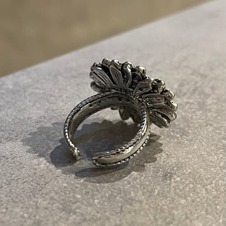2601RG0722 / Vintage Large Flower ring（Silver）