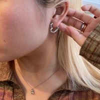 2508PR0800 / Thorn Heart shape Hoop pierce（Silver/T0.2）