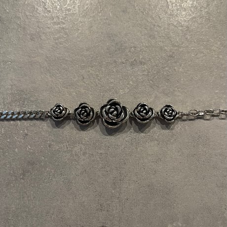 2510BR0097 / Rose motif chain Bracelet（Silver）