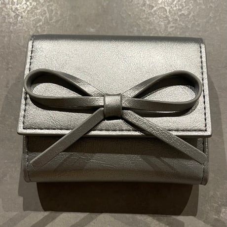 2502GS036(S)/ Ribbon Tri-fold Wallet（Silver)