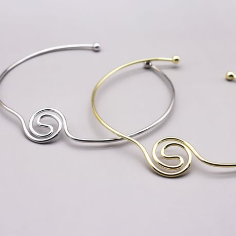 Bib Collar curl Metal Chokers（gold）/ 2109-NC081