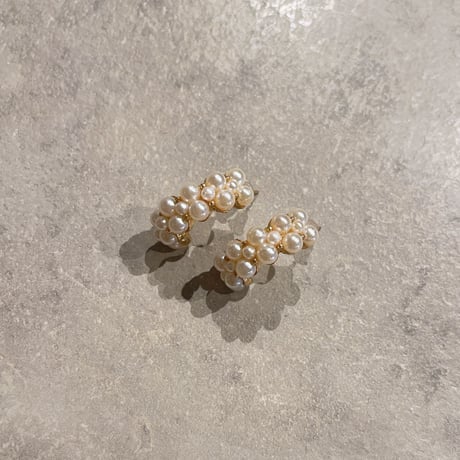 2307PR0580 / Pearl hoop Pierce（Gold）