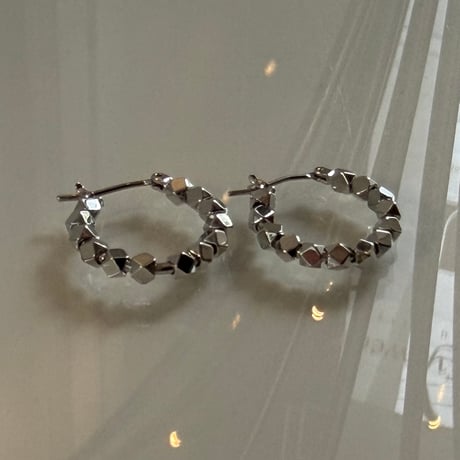 2512PR0834 / Metal beads hoop Pierce #2（Silver）