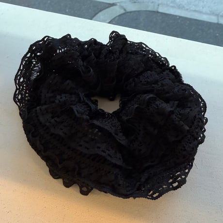 2603HA0083(S)/ Frill lace Hair rubber （Black）