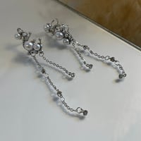 2404EC011 / Wave pearl double Ear Cuff（Silver）