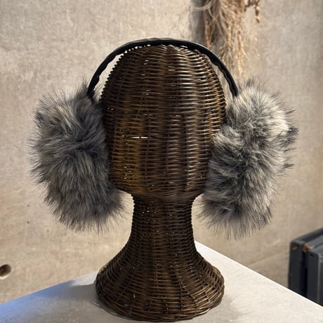 2601GS063(S)/ Fake Fox fur earmuffler（Grey Mix）