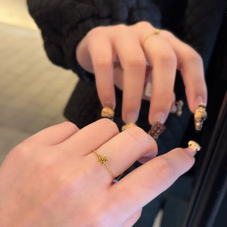 2501RG0577 / Mini flower motif ring（Gold）