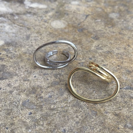 Metal  Distortion Twisted  ring 2 （Gold）   /  2201_RG0161