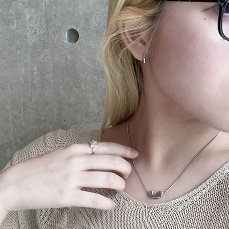 2308NC0198 / U design snake chain Necklace（Silver）