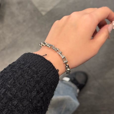 2412BR0059 / U type mini chain mantel Bracelet（Silver）