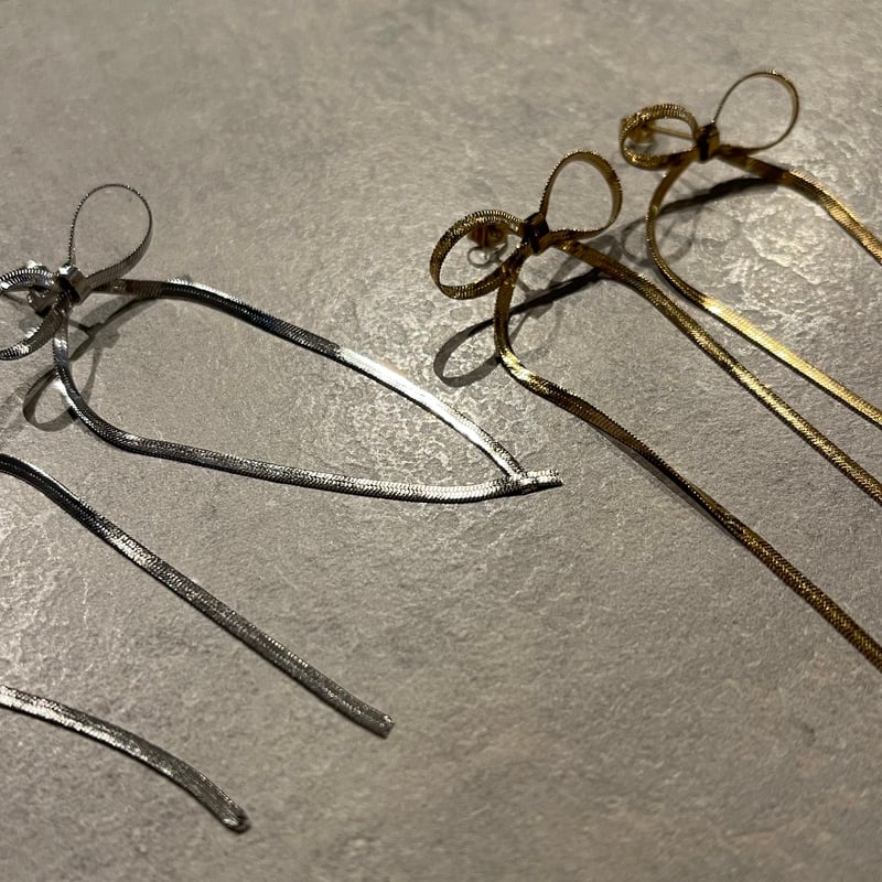 アクセサリー fiction tokyo Ribbon Pierce [Silver925] Ribbon Pierce/Earring [Silver925] | FICTION TOK