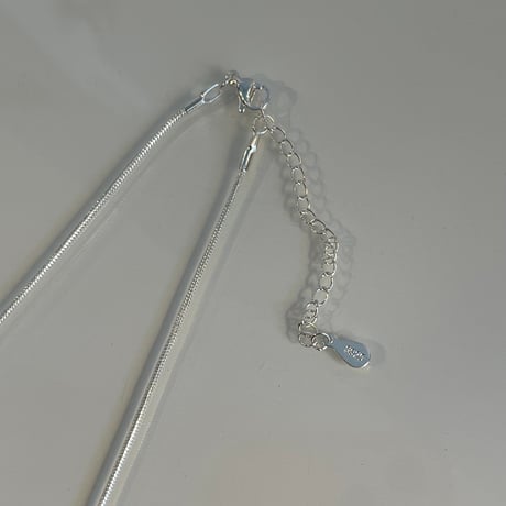 2404NC0240 / Round tube snake chain necklace（Silver）