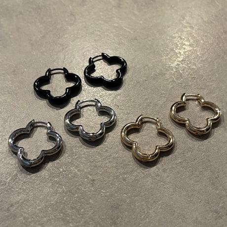 2505PR0777 / Flower shape hoop Pierce（Silver）