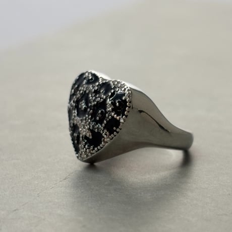 2606RG0805 / Leopard heart ring（Silver）