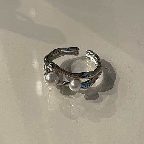 2312RG0366 / Nuance pearl ring（Silver）