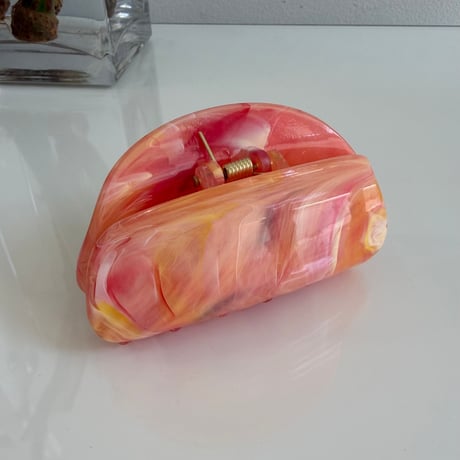 2606HA0089(S)/ Marble color Hair Clip（Orange）