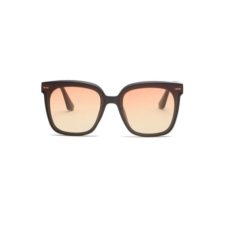 【 Select 】Square Classic Retro Polarized Sunglasses (Black, Orange)