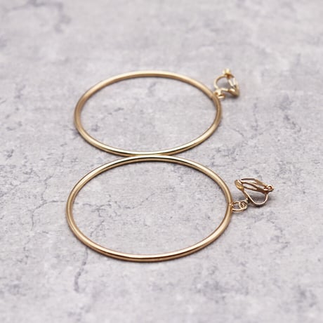 Circle hoop Earrings（Gold1） /  2102_ER053