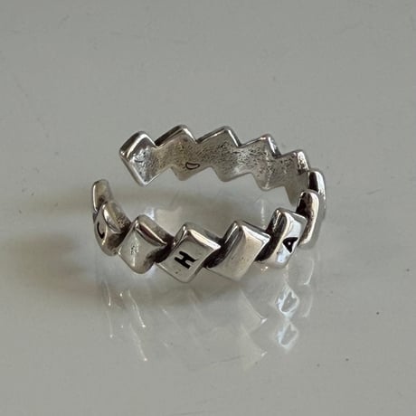 2604RG0778 / Square text ring（Silver）