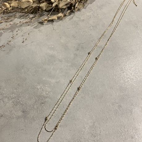Knot long double necklace (Gold) /2212_NC0171