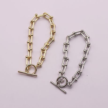 Mantel U Type Chaine Bracelet（Gold）/ 2108_BR086