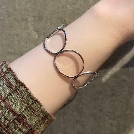 2505BR0083 / Circle design bangle（Silver）
