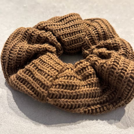 2504HA0065 / Color knit Hair rubber（Brown）