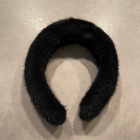 2410HA0083(S)/ Real mink fur headband（Black）