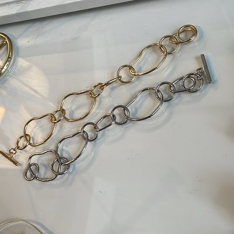 2402BR0027  / Thick Metal Link Chain Bracelet（Silver）