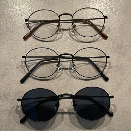 SE26SG_CA014（S） / Metal Round Frame Sunglasses (Brown/Clear)
