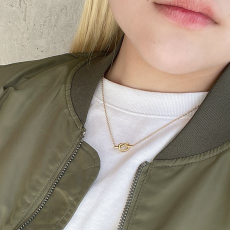 2310NC0203 / Knot twist Necklace（Gold）